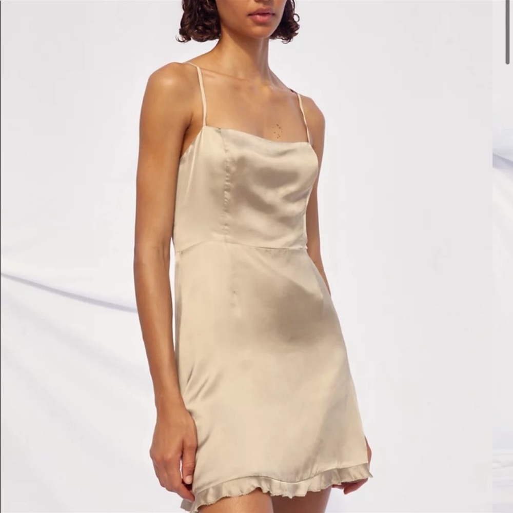 Wilfred satin like mini dress- hot pink